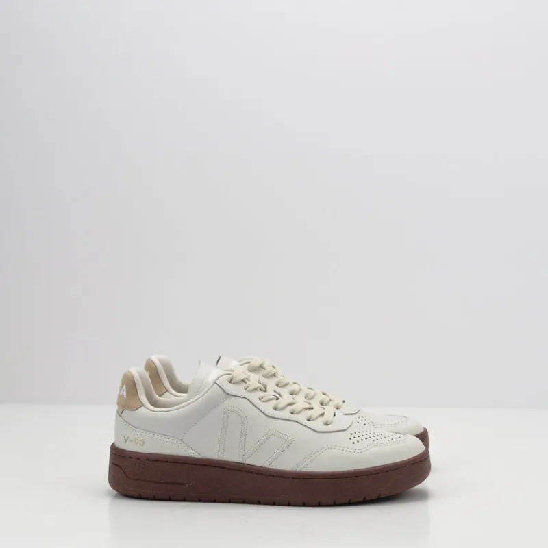 Mujer VEJA Zapatillas Deportivas-ZAPATILLA - - V-90 LEATHER WHITE PIERRE ALMOND VZ2020750