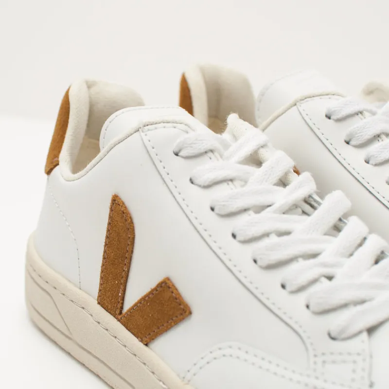 Hombre VEJA Zapatillas Deportivas-ZAPATILLA - - V-12 LEATHER EXTRA WHITE CAMEL XD0202322 HOMBRE