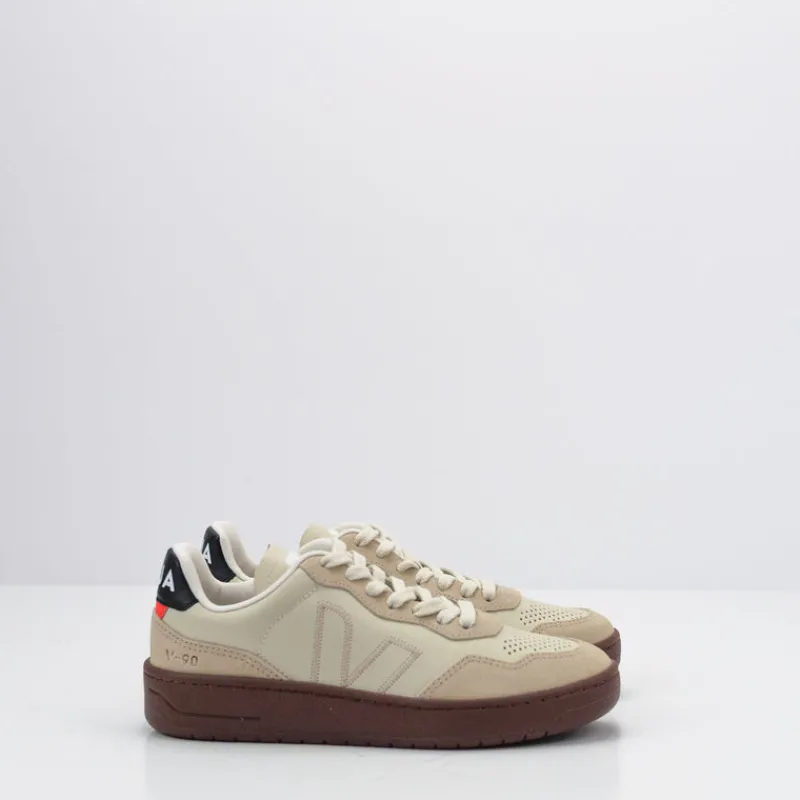 Mujer VEJA Zapatillas Deportivas-ZAPATILLA - - V-90 LEATHER ALMOND BLACK VZ2020751