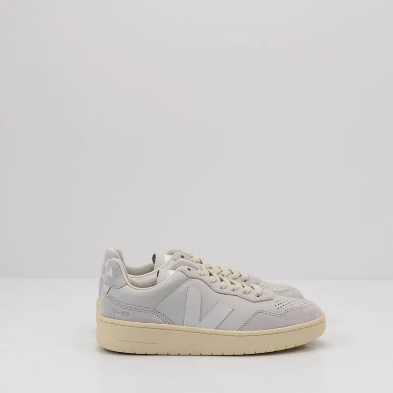 Hombre VEJA Zapatillas Deportivas-ZAPATILLA - - V-90 LEATHER GRAVEL WHITE VD2003379A HOMBRE
