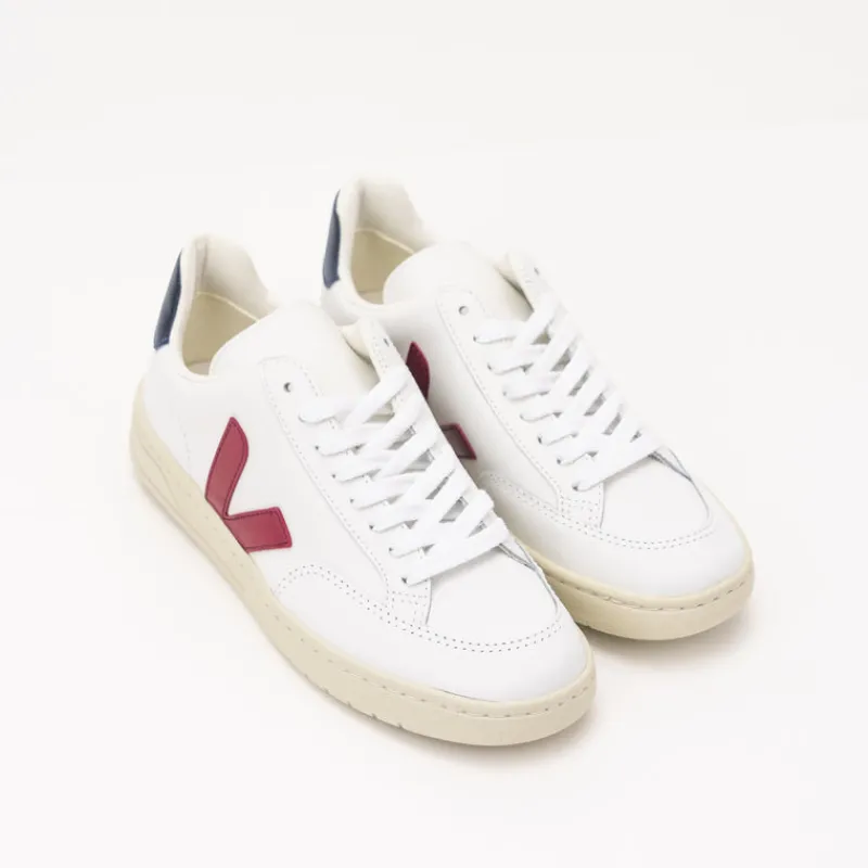 Mujer VEJA Zapatillas Deportivas-ZAPATILLA - - V-12 LEATHER EXTRA WHITE MARSALA NAUTICO XD021955