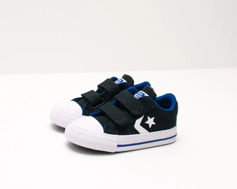 CONVERSE Zapatillas Deportivas-ZAPATILLA DE NIÑO Y NIÑA - - 766953C STAR PLAYER 2V CANVAS OX BLACK RUSH BLUE WHITE