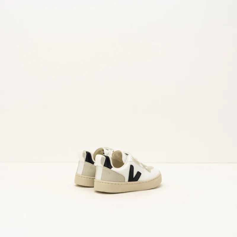 VEJA Zapatillas Deportivas-ZAPATILLA DE NIÑO Y NIÑA - - SMALL V-10 VELCRO CWL WHITE BLACK 23-35