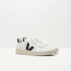 Mujer VEJA Zapatillas Deportivas-ZAPATILLA- - V-10 LEATHER EXTRA WHITE BLACK VX020005