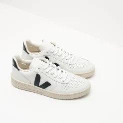Mujer VEJA Zapatillas Deportivas-ZAPATILLA- - V-10 LEATHER EXTRA WHITE BLACK VX020005