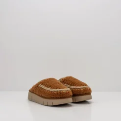 Mujer MOU Zuecos-ZUECO - - BOUNCE CLOG CURLY SHEEPSKIN COGNAC