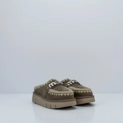 Mujer MOU Zuecos-ZUECO - - BOUNCE CLOG METAL LOGO ELEPHANT GREY
