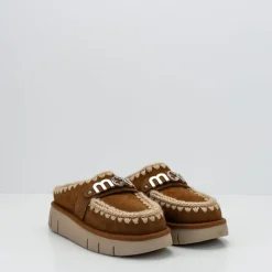 Mujer MOU Zuecos-ZUECO - - BOUNCE CLOG METAL LOGO COGNAC