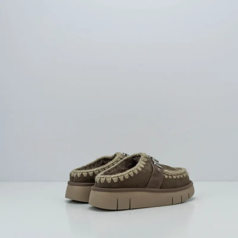 Mujer MOU Zuecos-ZUECO - - BOUNCE CLOG METAL LOGO ELEPHANT GREY