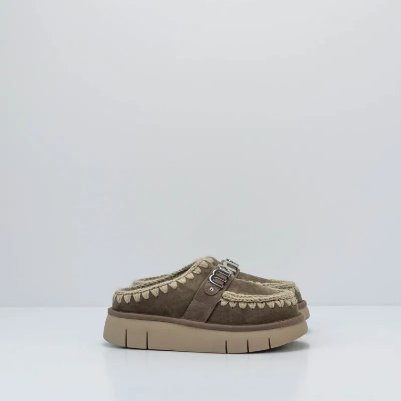 Mujer MOU Zuecos-ZUECO - - BOUNCE CLOG METAL LOGO ELEPHANT GREY