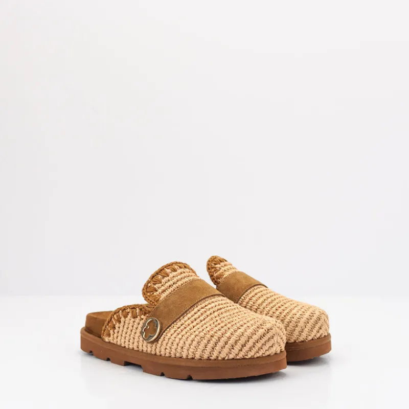 Mujer MOU Zuecos-ZUECO - - LOW BIO SABOT PLAIN RAFFIA NATURAL