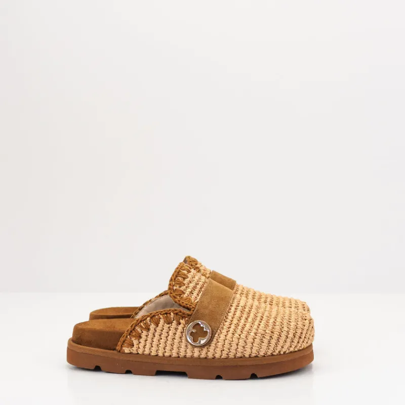 Mujer MOU Zuecos-ZUECO - - LOW BIO SABOT PLAIN RAFFIA NATURAL
