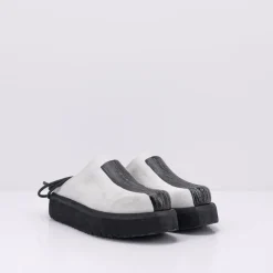 Mujer PURO-SECRET Zapatos-ZUECO - PURO SECRET - DOUBLE TAKE CALF LEATHER WHITE HAND PAINT BLACK